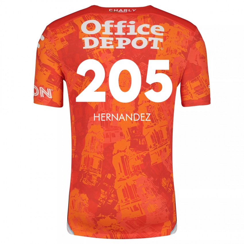 Niño Camiseta Sergio Hernández #205 Naranja Blanco 2ª Equipación 2024/25 La Camisa Perú