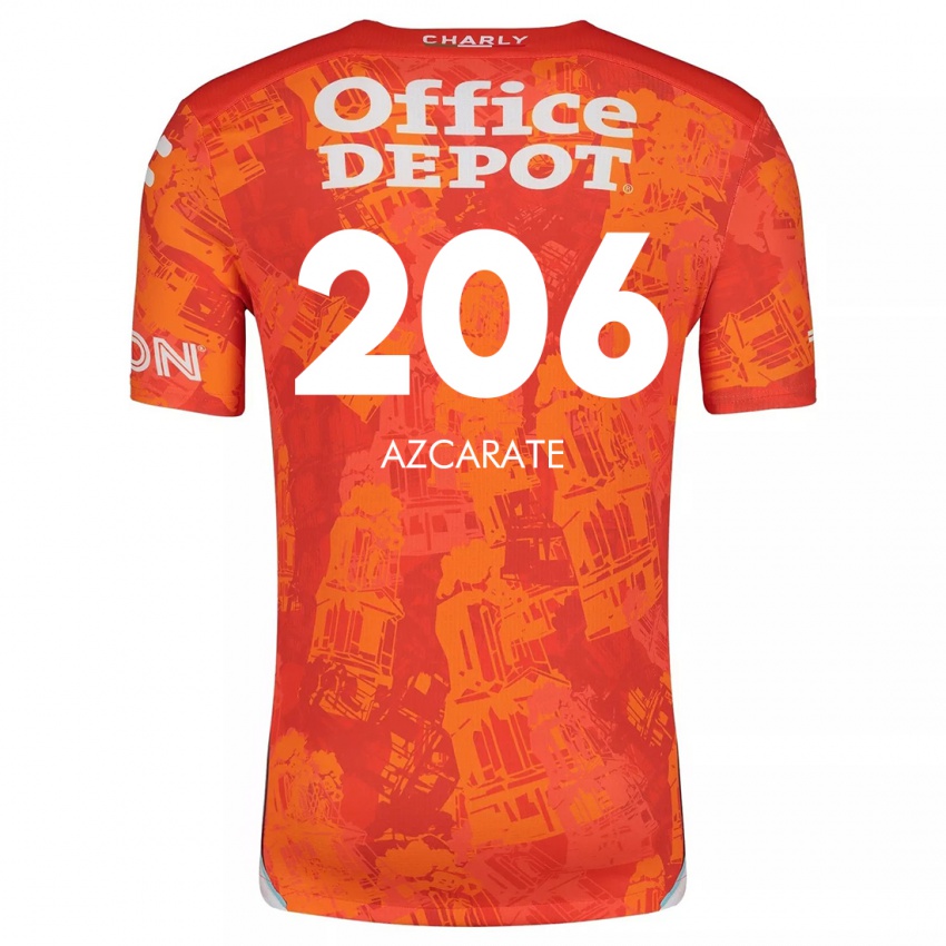 Niño Camiseta Yerar Azcárate #206 Naranja Blanco 2ª Equipación 2024/25 La Camisa Perú