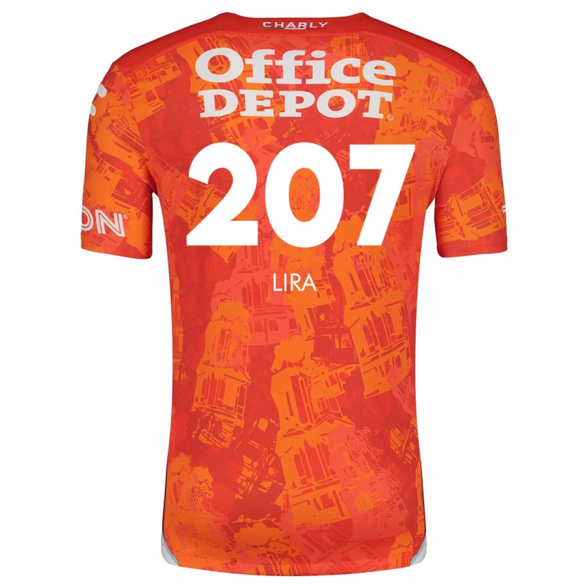 Niño Camiseta Almir Lira #207 Naranja Blanco 2ª Equipación 2024/25 La Camisa Perú