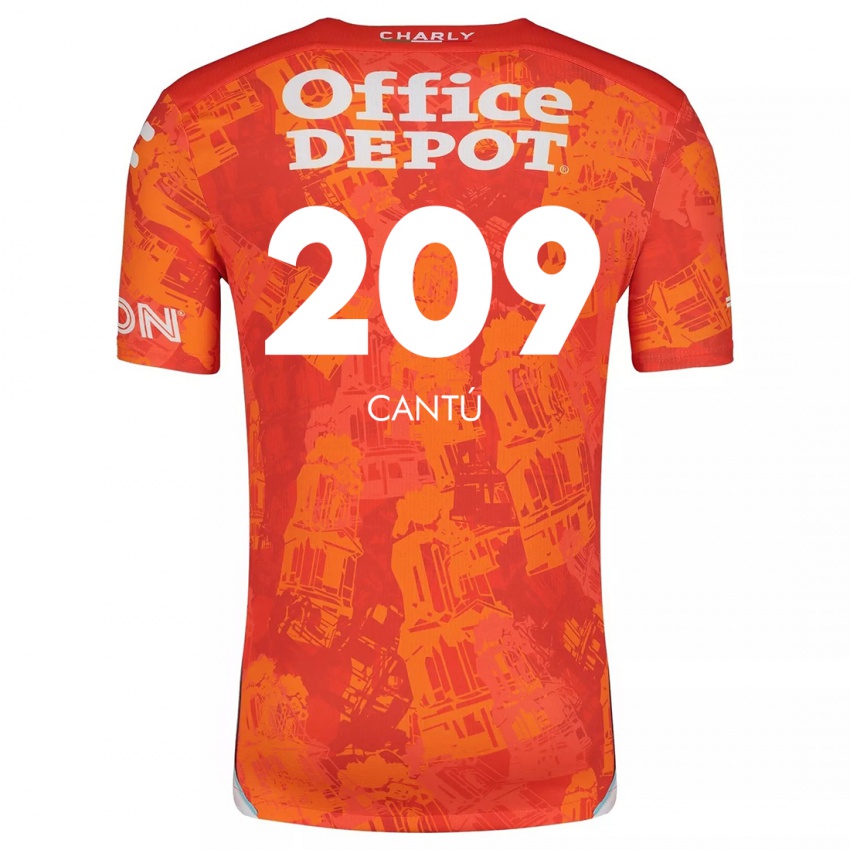 Niño Camiseta Juan Cantú #209 Naranja Blanco 2ª Equipación 2024/25 La Camisa Perú