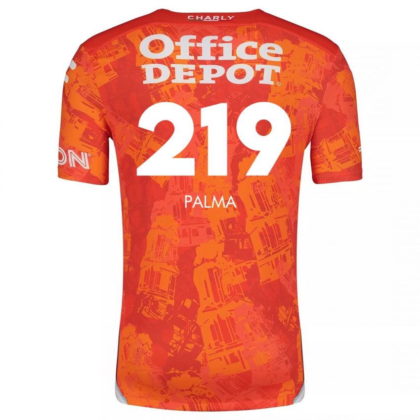 Niño Camiseta Pablo Palma #219 Naranja Blanco 2ª Equipación 2024/25 La Camisa Perú