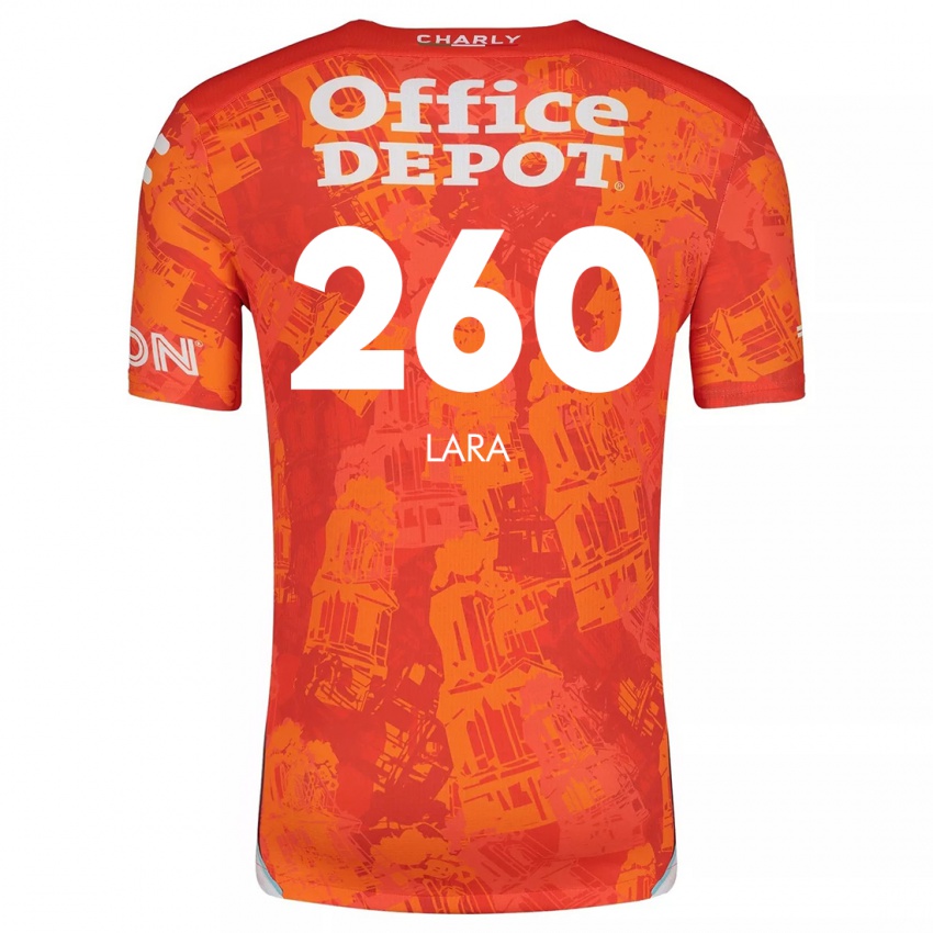 Niño Camiseta Jesús Lara #260 Naranja Blanco 2ª Equipación 2024/25 La Camisa Perú