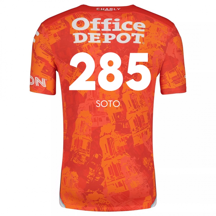 Niño Camiseta Edwin Soto #285 Naranja Blanco 2ª Equipación 2024/25 La Camisa Perú