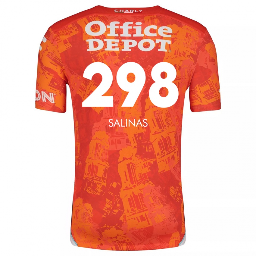 Niño Camiseta Jesús Salinas #298 Naranja Blanco 2ª Equipación 2024/25 La Camisa Perú