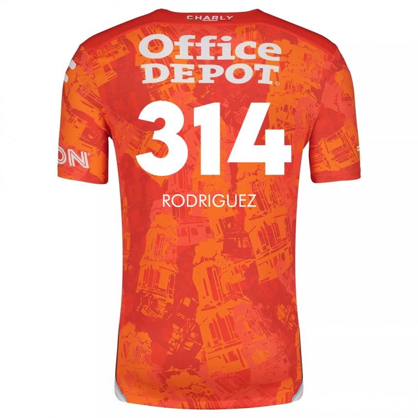 Niño Camiseta Alan Rodríguez #314 Naranja Blanco 2ª Equipación 2024/25 La Camisa Perú