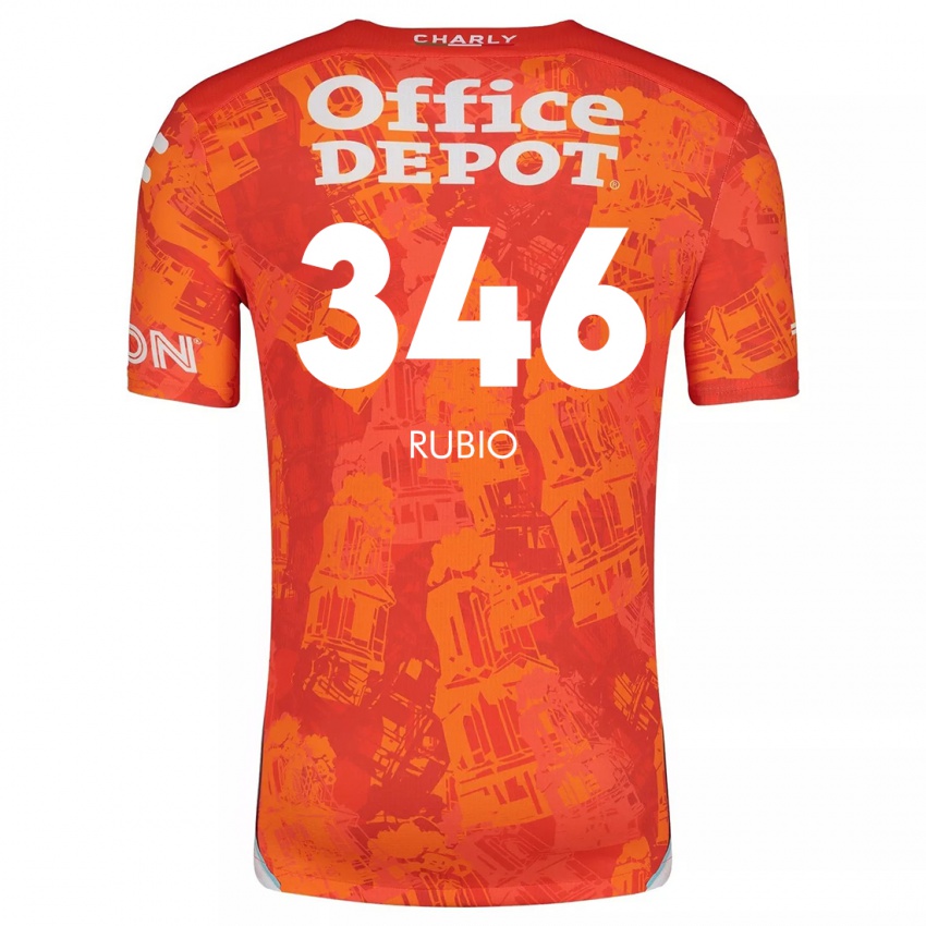 Niño Camiseta Mateo Rubio #346 Naranja Blanco 2ª Equipación 2024/25 La Camisa Perú