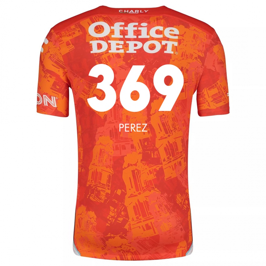 Niño Camiseta Santiago Pérez #369 Naranja Blanco 2ª Equipación 2024/25 La Camisa Perú