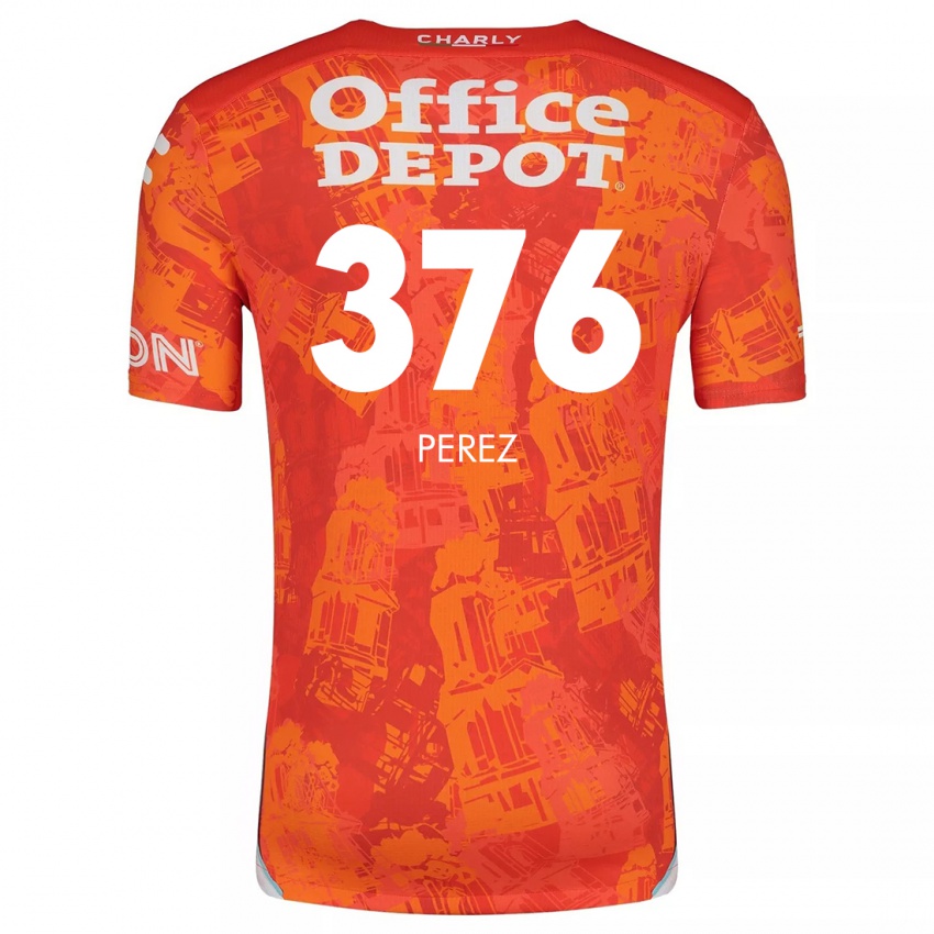 Niño Camiseta Abraham Pérez #376 Naranja Blanco 2ª Equipación 2024/25 La Camisa Perú