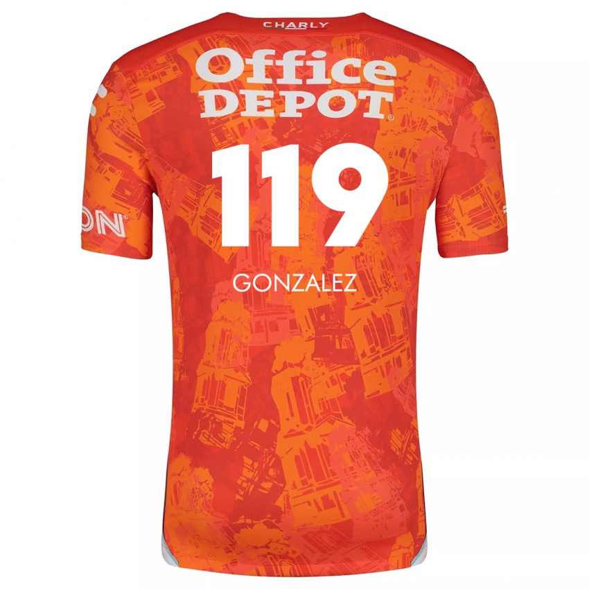 Niño Camiseta Juan González #119 Naranja Blanco 2ª Equipación 2024/25 La Camisa Perú