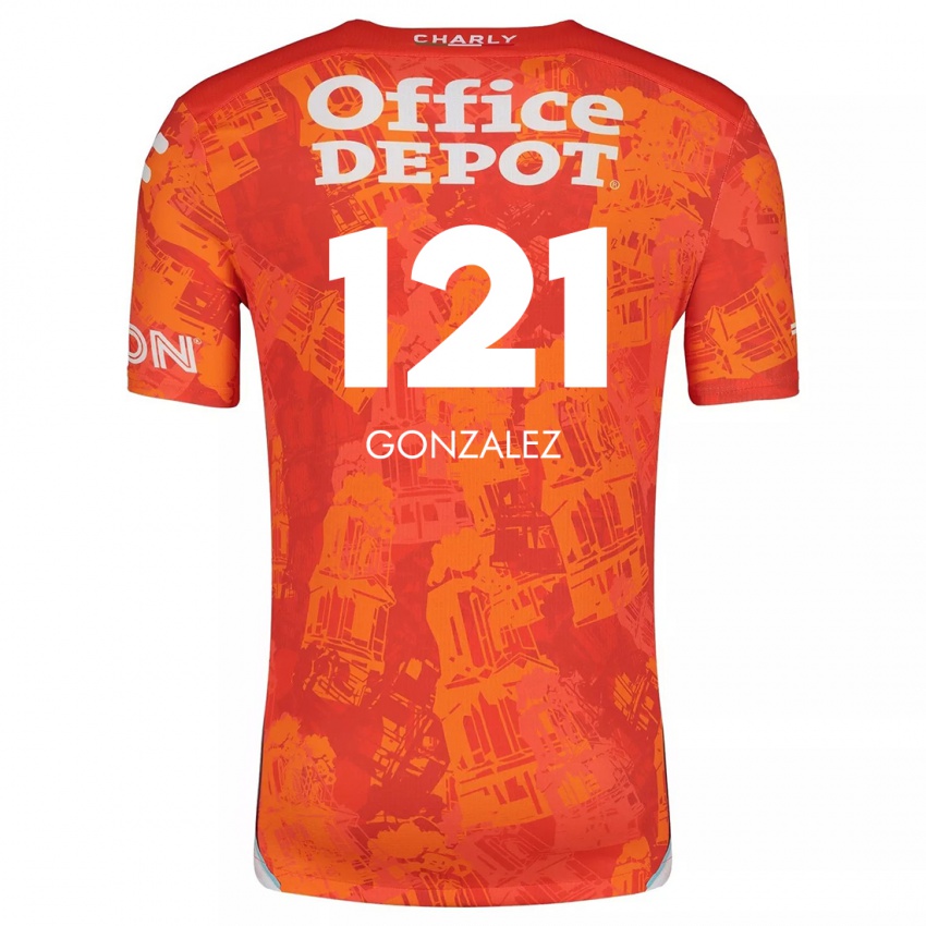 Niño Camiseta Cristian González #121 Naranja Blanco 2ª Equipación 2024/25 La Camisa Perú