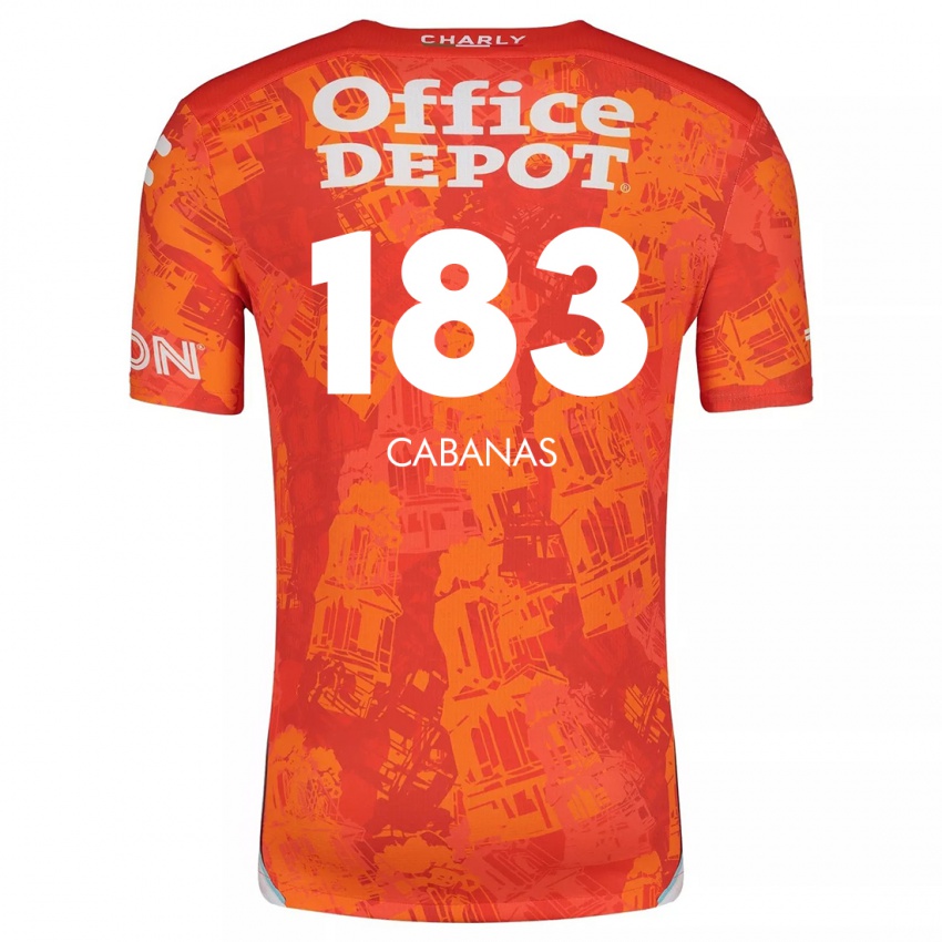 Niño Camiseta Mauricio Cabañas #183 Naranja Blanco 2ª Equipación 2024/25 La Camisa Perú