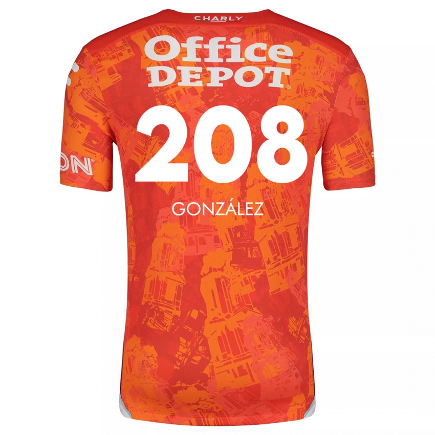 Niño Camiseta Osvaldo González #208 Naranja Blanco 2ª Equipación 2024/25 La Camisa Perú