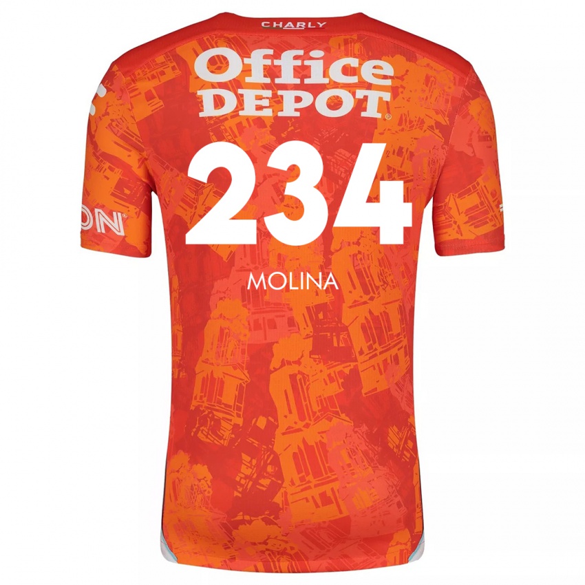 Niño Camiseta Yoshimar Molina #234 Naranja Blanco 2ª Equipación 2024/25 La Camisa Perú