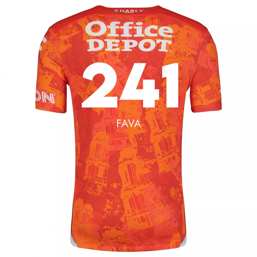 Niño Camiseta Marco Fava #241 Naranja Blanco 2ª Equipación 2024/25 La Camisa Perú