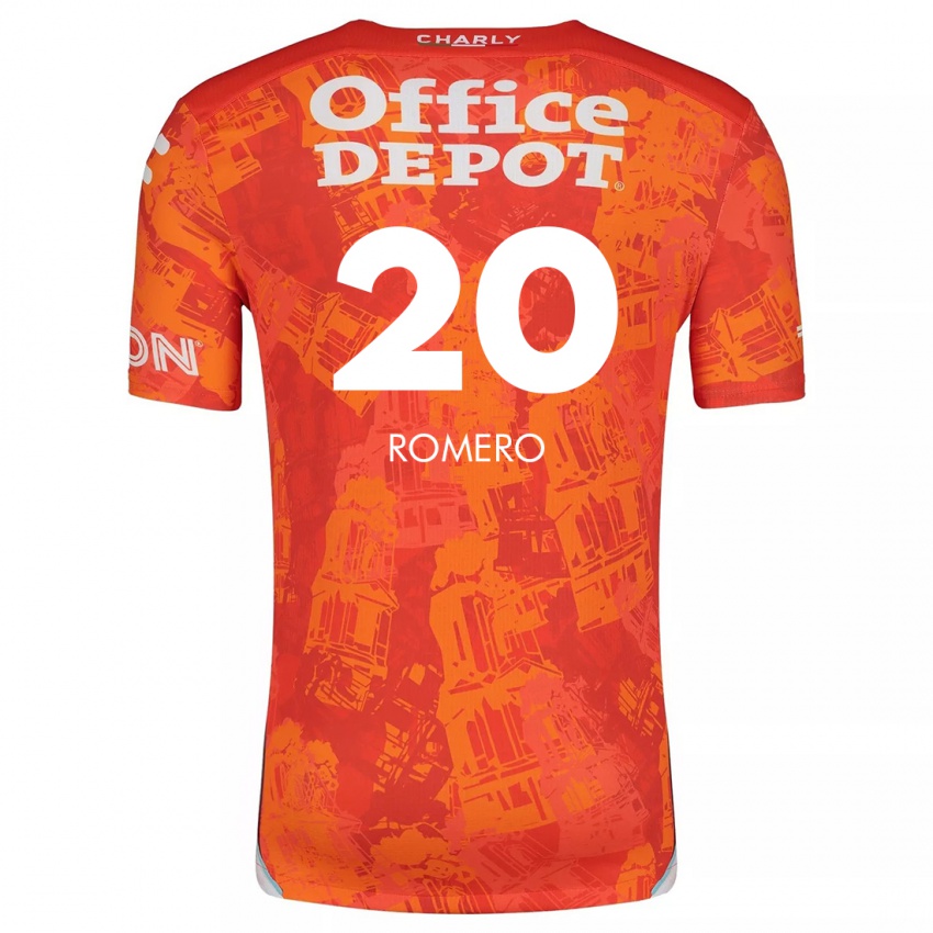 Niño Camiseta Tamara Romero #20 Naranja Blanco 2ª Equipación 2024/25 La Camisa Perú