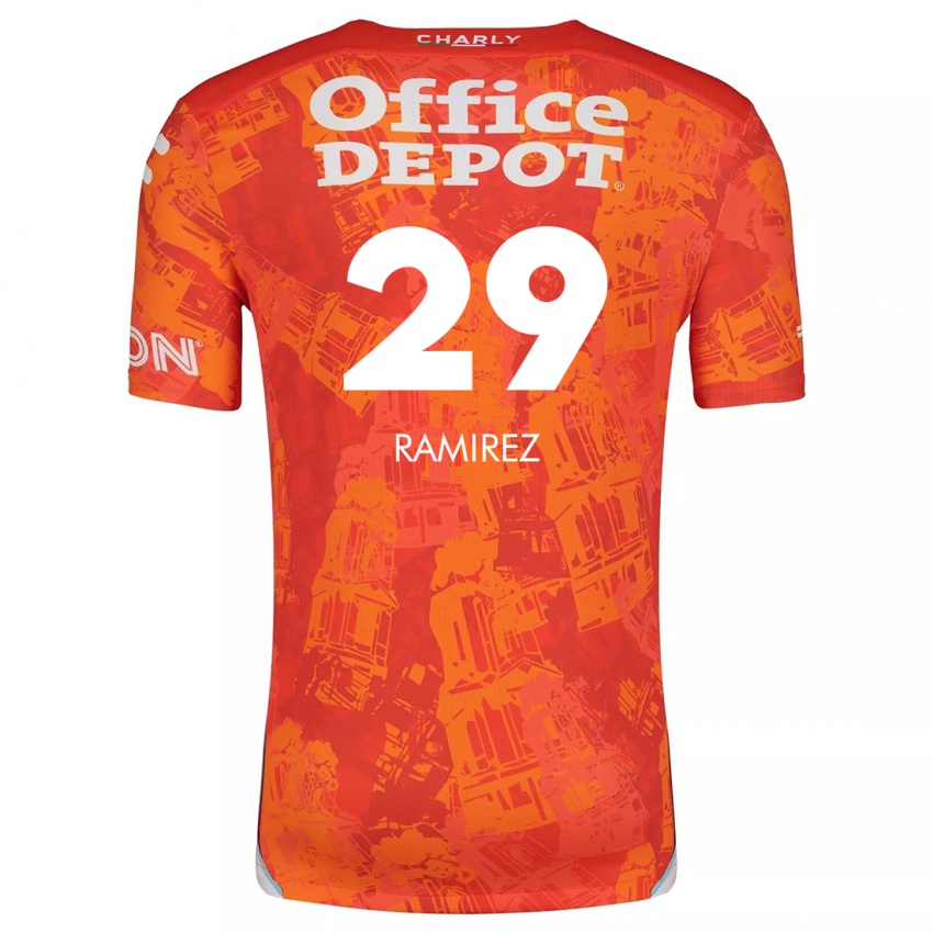 Niño Camiseta Elliana Ramirez #29 Naranja Blanco 2ª Equipación 2024/25 La Camisa Perú