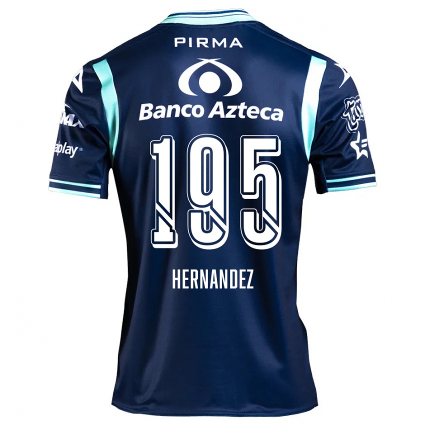 Niño Camiseta Daniel Hernández #195 Azul Marino 2ª Equipación 2024/25 La Camisa Perú