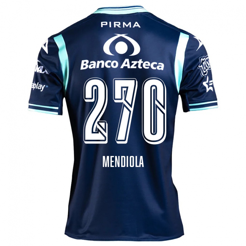 Niño Camiseta Carlos Mendiola #270 Azul Marino 2ª Equipación 2024/25 La Camisa Perú