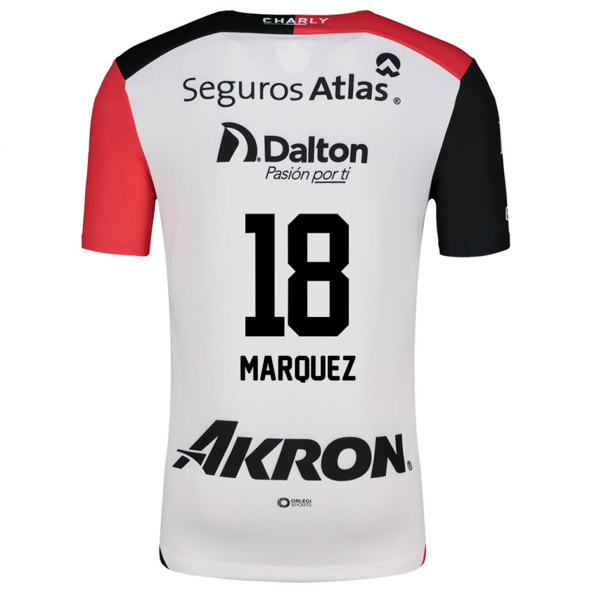 Niño Camiseta Jeremy Márquez #18 Blanco Rojo Negro 2ª Equipación 2024/25 La Camisa Perú