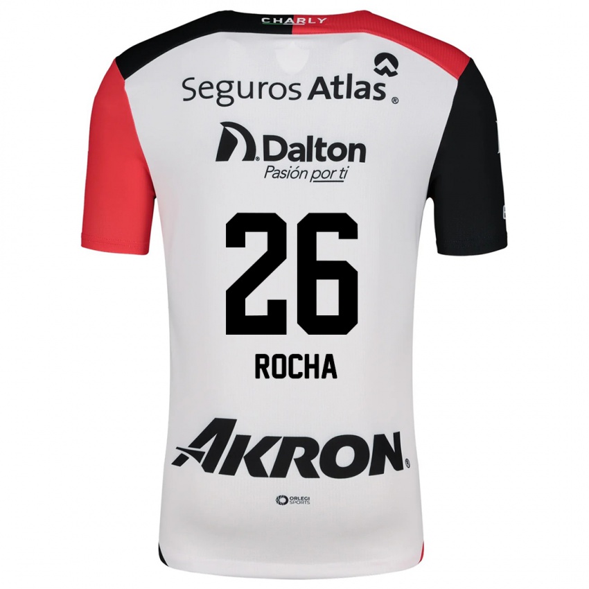 Niño Camiseta Aldo Rocha #26 Blanco Rojo Negro 2ª Equipación 2024/25 La Camisa Perú