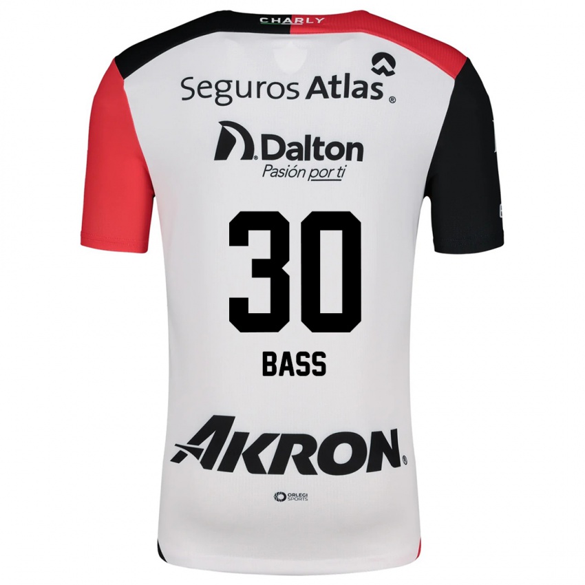 Niño Camiseta Abraham Bass #30 Blanco Rojo Negro 2ª Equipación 2024/25 La Camisa Perú