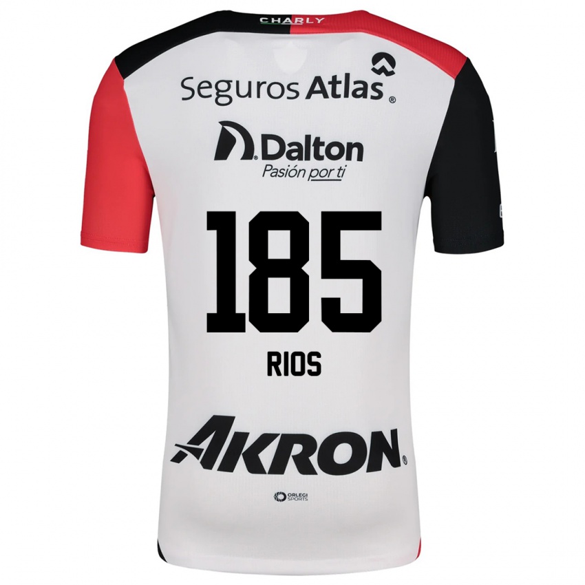 Niño Camiseta Víctor Ríos #185 Blanco Rojo Negro 2ª Equipación 2024/25 La Camisa Perú