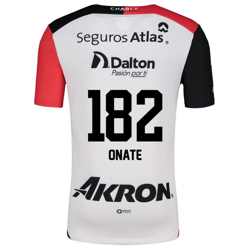 Niño Camiseta Axel Oñate #182 Blanco Rojo Negro 2ª Equipación 2024/25 La Camisa Perú