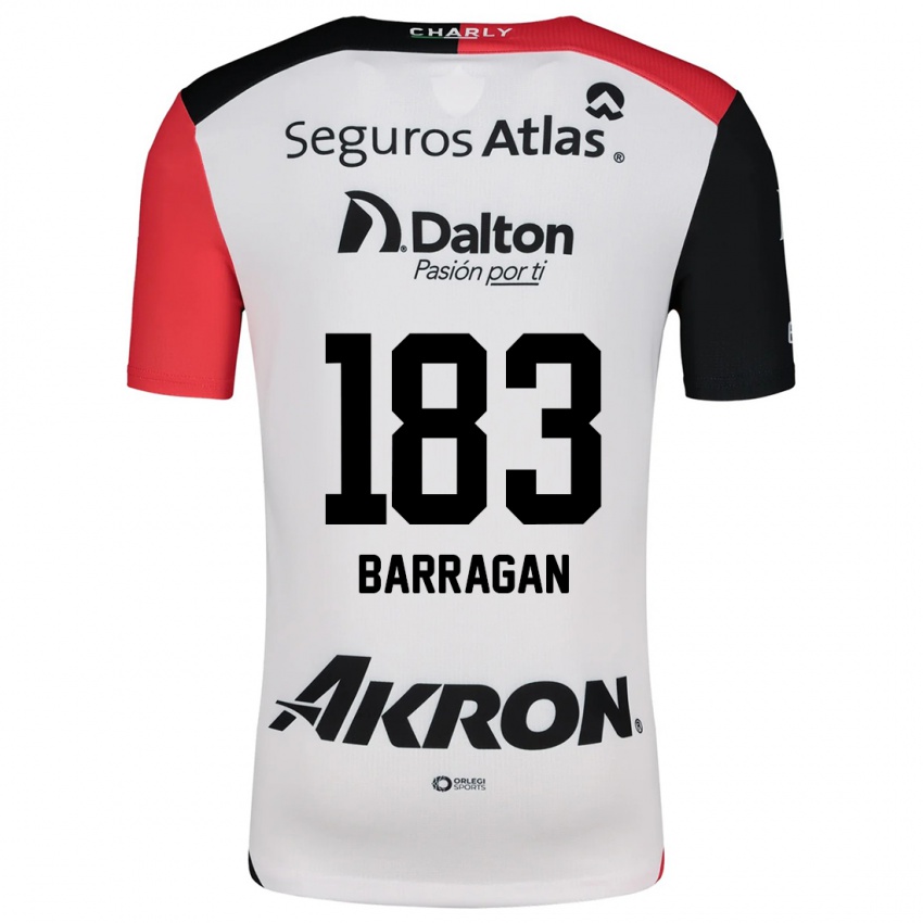 Niño Camiseta Roberto Barragán #183 Blanco Rojo Negro 2ª Equipación 2024/25 La Camisa Perú