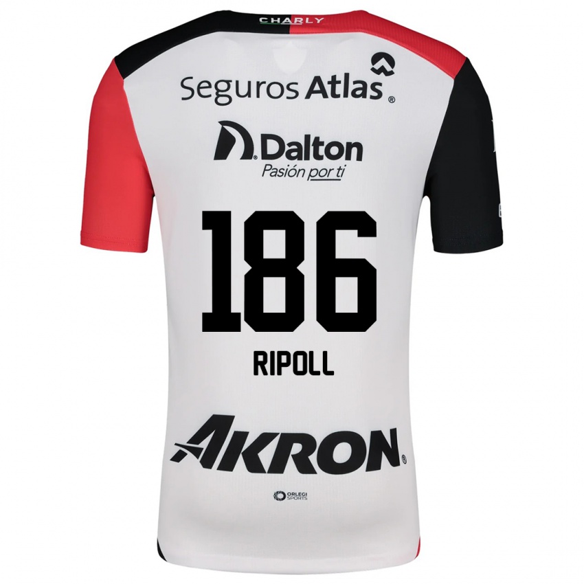 Niño Camiseta Alonso Ripoll #186 Blanco Rojo Negro 2ª Equipación 2024/25 La Camisa Perú