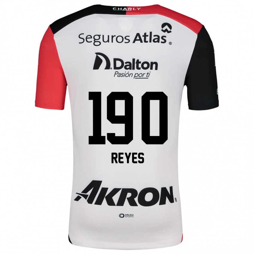 Niño Camiseta Óscar Reyes #190 Blanco Rojo Negro 2ª Equipación 2024/25 La Camisa Perú