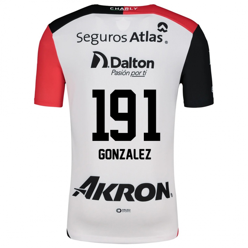 Niño Camiseta Juan González #191 Blanco Rojo Negro 2ª Equipación 2024/25 La Camisa Perú