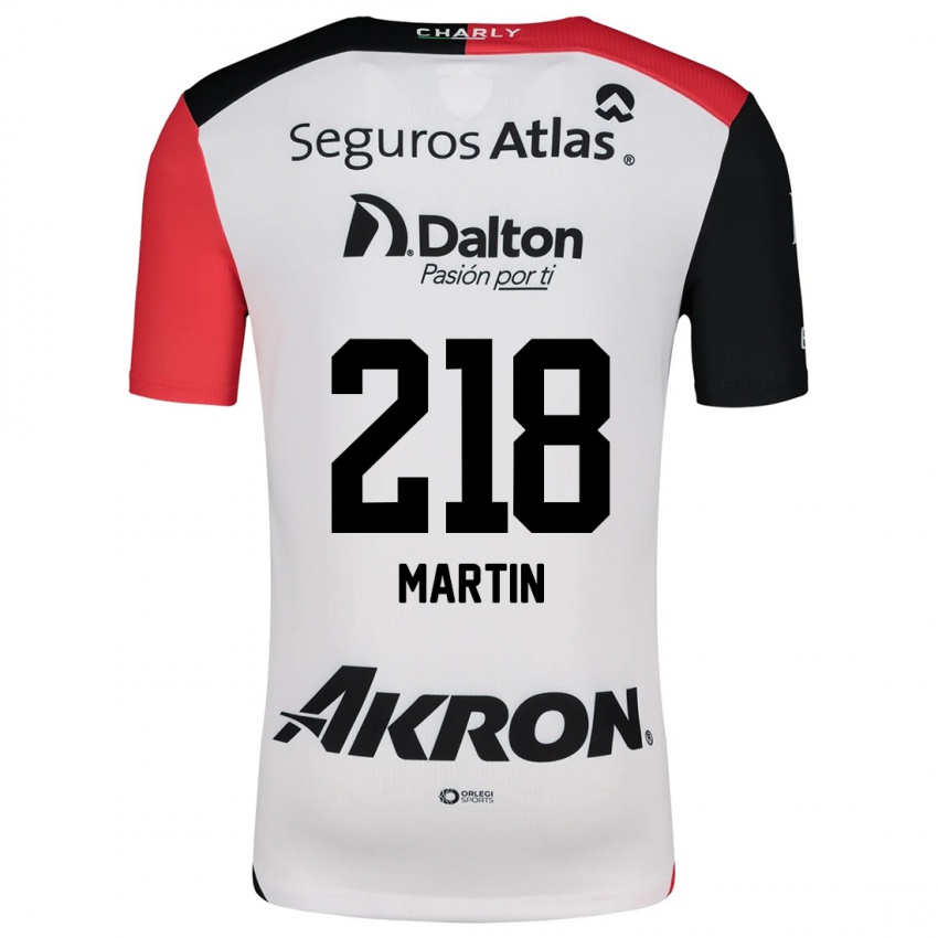 Niño Camiseta Jorge San Martín #218 Blanco Rojo Negro 2ª Equipación 2024/25 La Camisa Perú