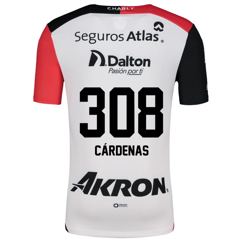 Niño Camiseta Rodrigo Cárdenas #308 Blanco Rojo Negro 2ª Equipación 2024/25 La Camisa Perú