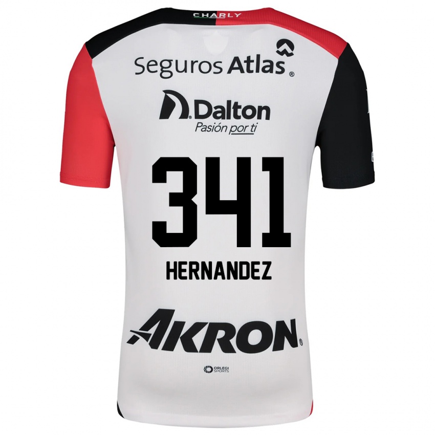 Niño Camiseta Leonardo Hernández #341 Blanco Rojo Negro 2ª Equipación 2024/25 La Camisa Perú