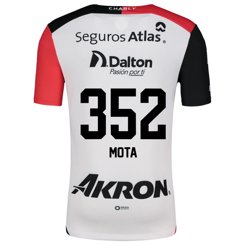 Niño Camiseta Noé Mota #352 Blanco Rojo Negro 2ª Equipación 2024/25 La Camisa Perú