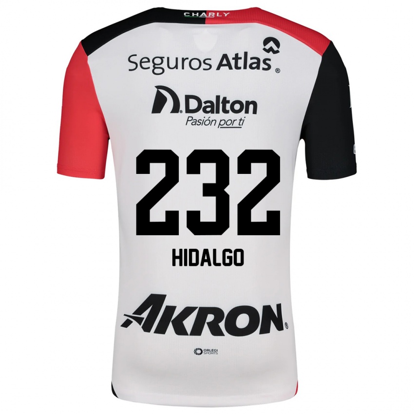 Niño Camiseta Óscar Hidalgo #232 Blanco Rojo Negro 2ª Equipación 2024/25 La Camisa Perú