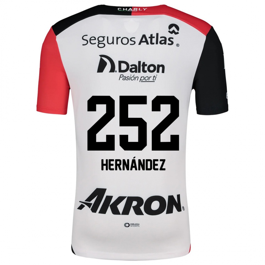 Niño Camiseta Luis Hernández #252 Blanco Rojo Negro 2ª Equipación 2024/25 La Camisa Perú