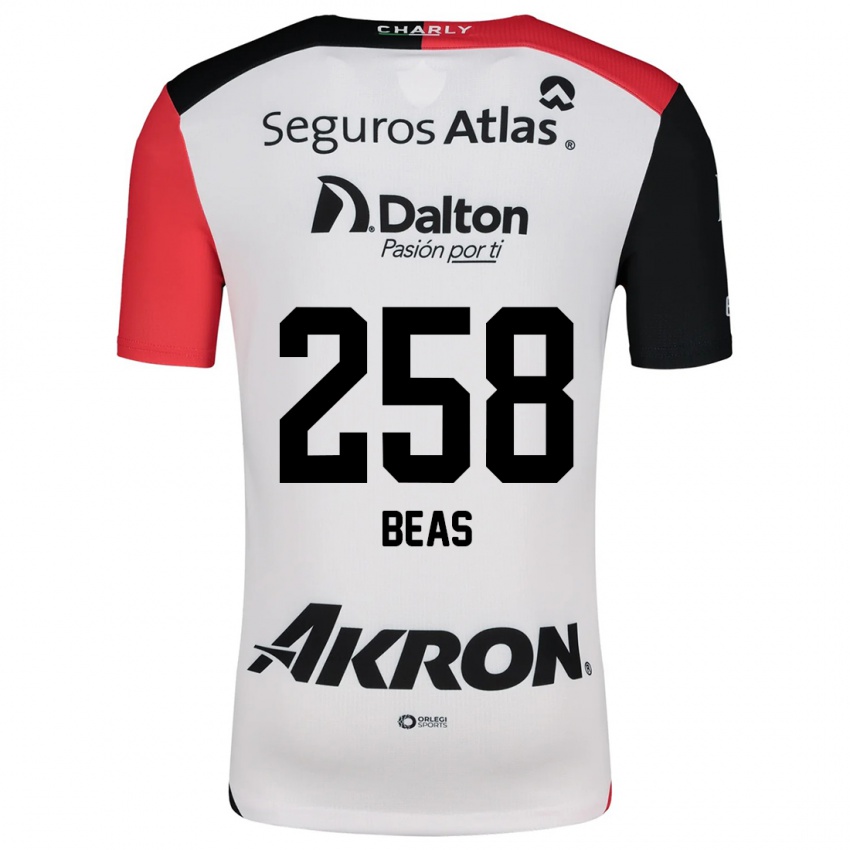 Niño Camiseta Álvaro Beas #258 Blanco Rojo Negro 2ª Equipación 2024/25 La Camisa Perú