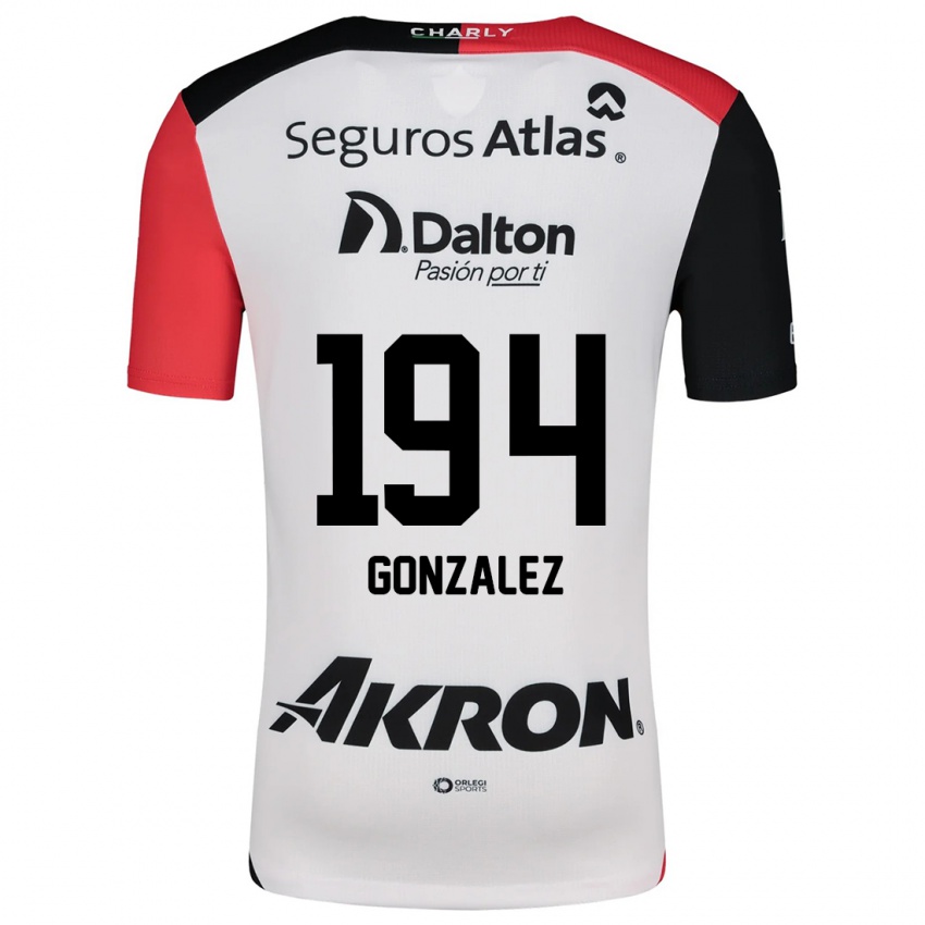 Niño Camiseta Andrés González #194 Blanco Rojo Negro 2ª Equipación 2024/25 La Camisa Perú