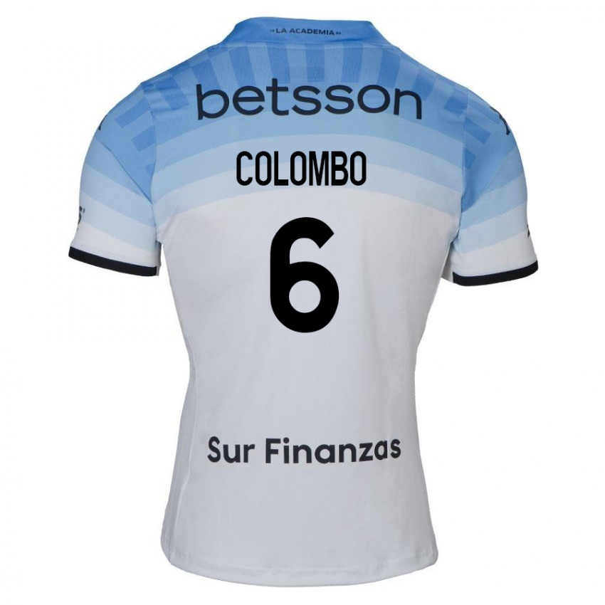 Niño Camiseta Nazareno Colombo #6 Blanco Azul Negro 2ª Equipación 2024/25 La Camisa Perú