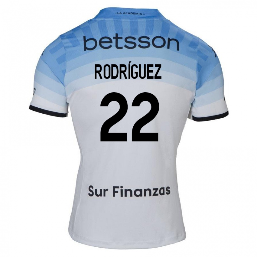 Niño Camiseta Baltasar Rodríguez #22 Blanco Azul Negro 2ª Equipación 2024/25 La Camisa Perú