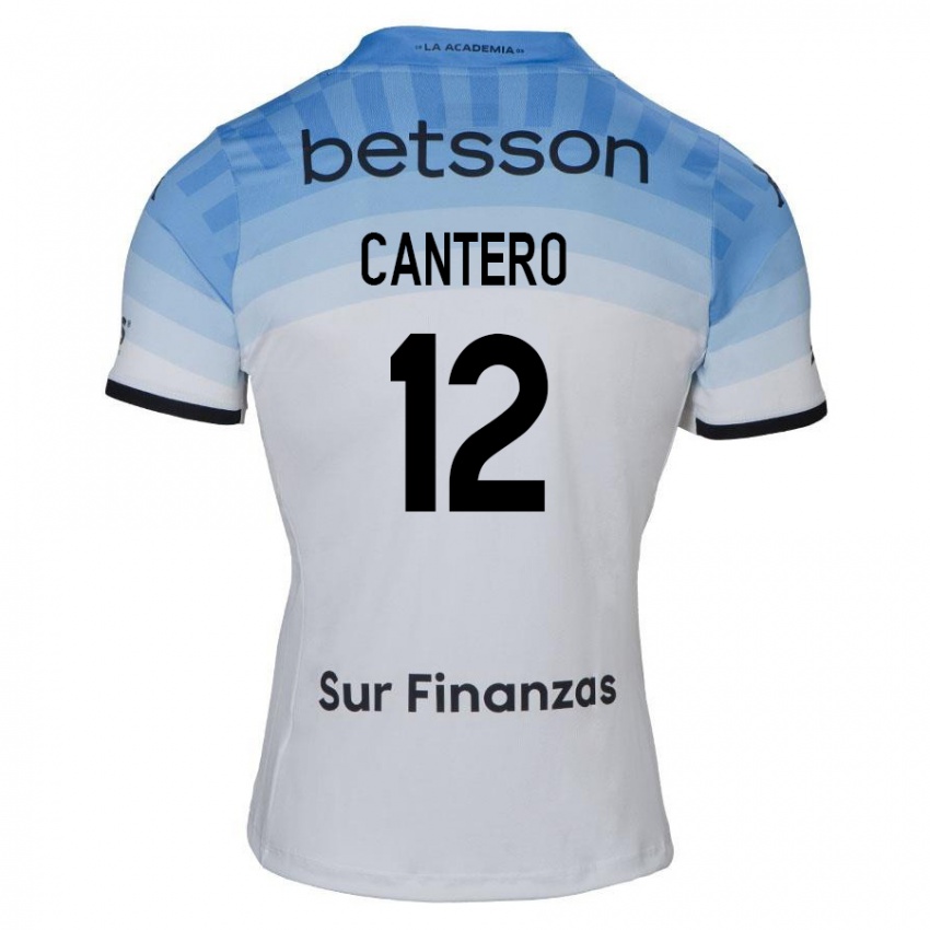 Niño Camiseta Milton Cantero #12 Blanco Azul Negro 2ª Equipación 2024/25 La Camisa Perú