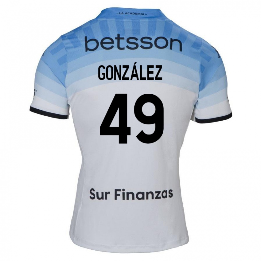 Niño Camiseta David González #49 Blanco Azul Negro 2ª Equipación 2024/25 La Camisa Perú