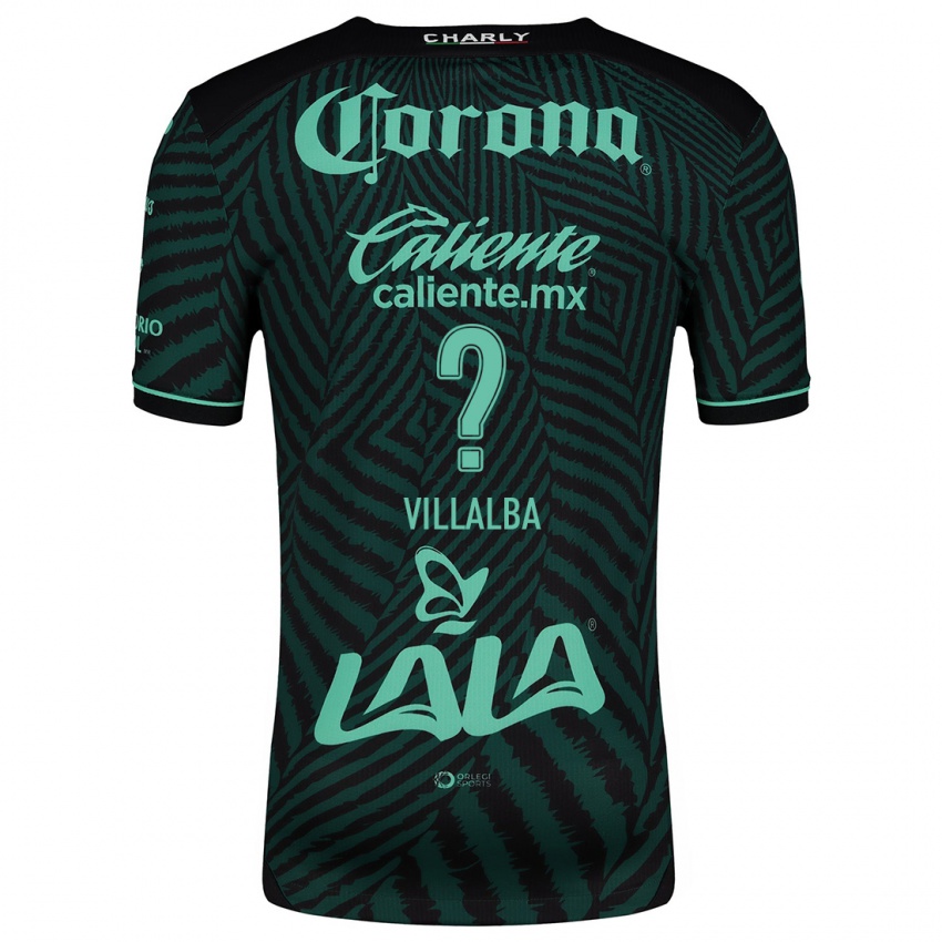 Niño Camiseta Fran Villalba #0 Verde Negro 2ª Equipación 2024/25 La Camisa Perú