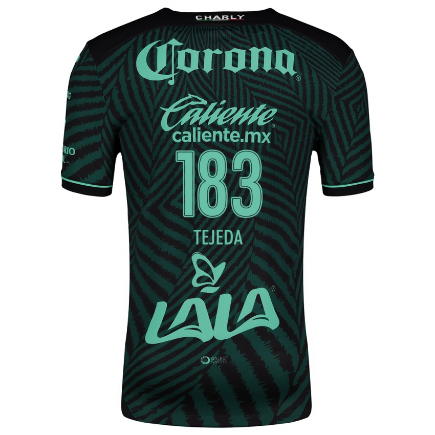 Niño Camiseta Juan Tejeda #183 Verde Negro 2ª Equipación 2024/25 La Camisa Perú