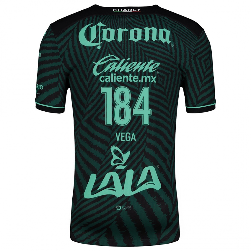 Niño Camiseta Luis Vega #184 Verde Negro 2ª Equipación 2024/25 La Camisa Perú