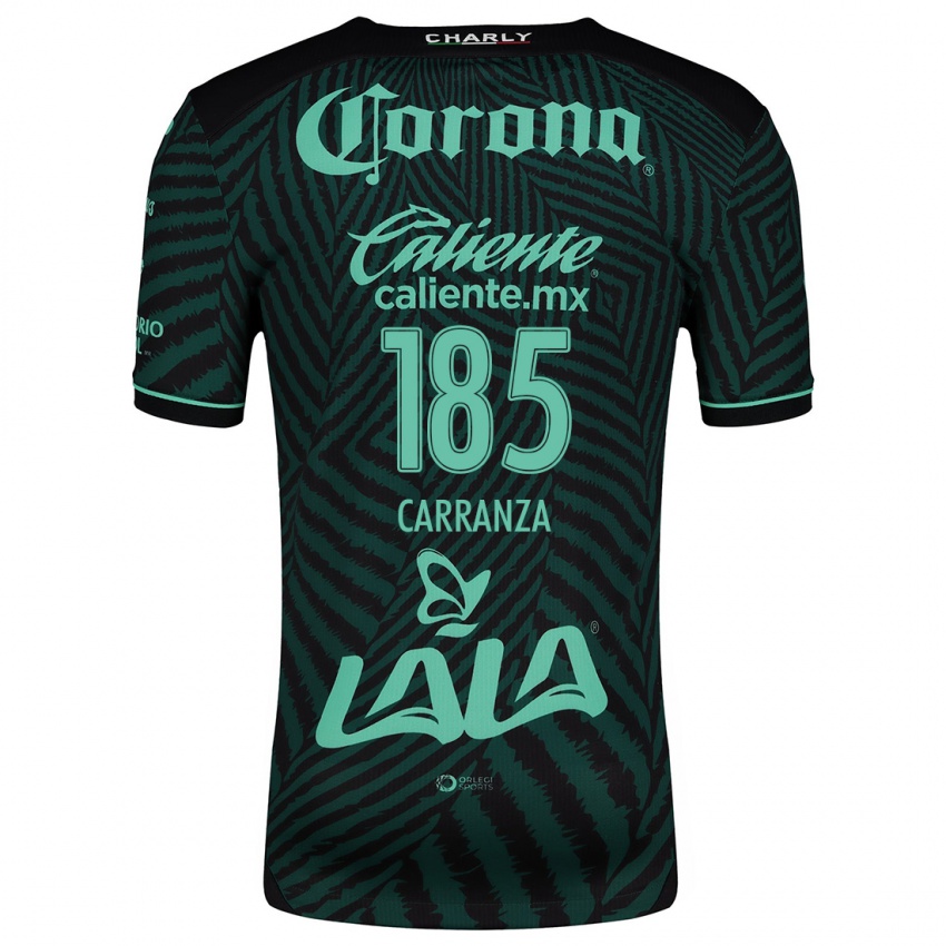 Niño Camiseta Héctor Carranza #185 Verde Negro 2ª Equipación 2024/25 La Camisa Perú