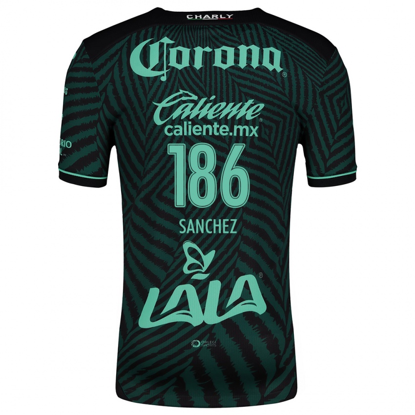 Niño Camiseta David Sánchez #186 Verde Negro 2ª Equipación 2024/25 La Camisa Perú