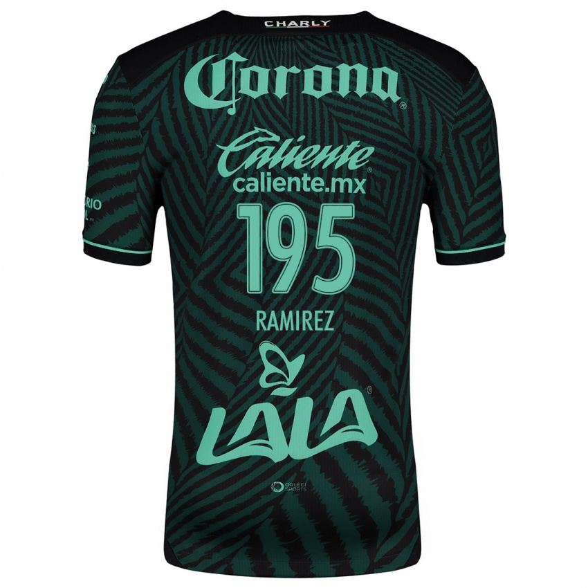 Niño Camiseta Jesús Ramírez #195 Verde Negro 2ª Equipación 2024/25 La Camisa Perú