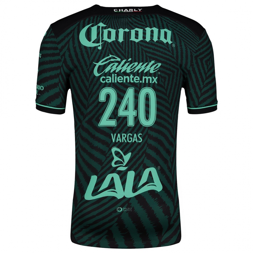 Niño Camiseta Diego Vargas #240 Verde Negro 2ª Equipación 2024/25 La Camisa Perú